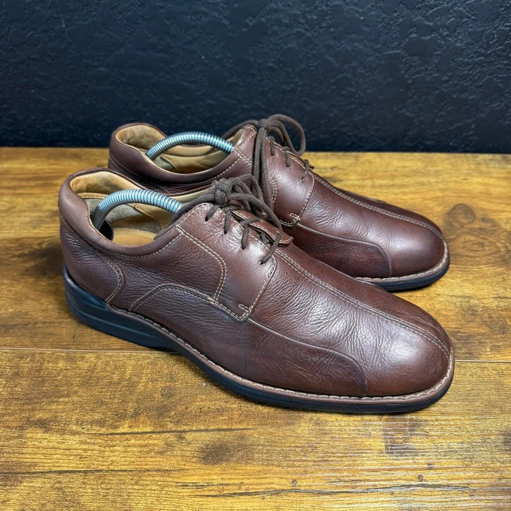 Johnston & Murphy XC4 20-7223 Brown Pebble Grain Leather Oxford Mens 8.5 M